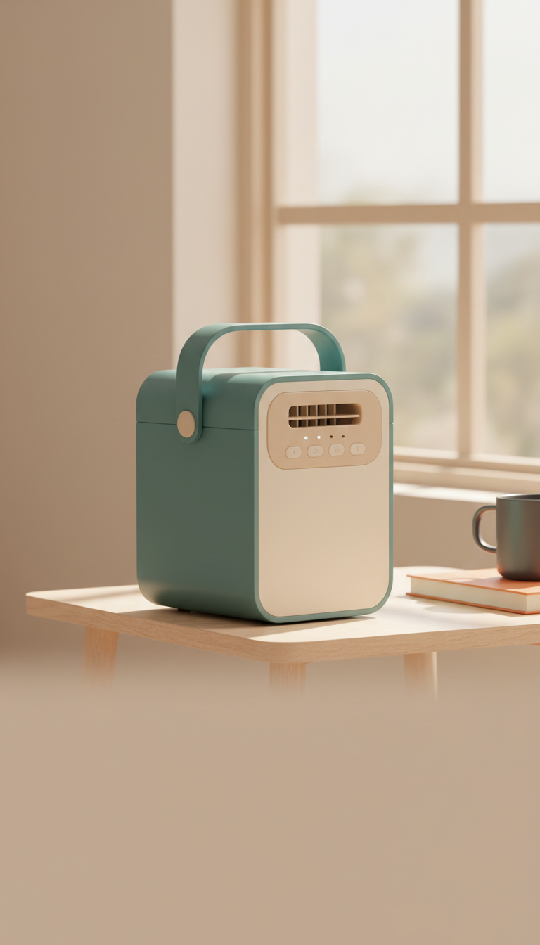 Aire Acondicionado Portátil Mini – Silencioso, Ligero y Fácil de Instalar